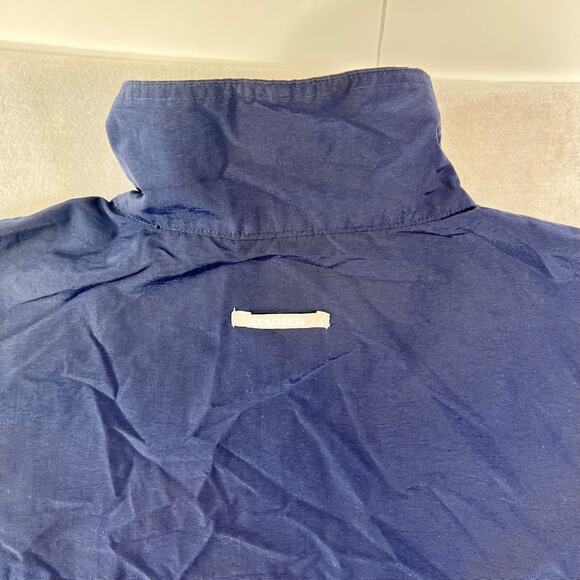 Full Zip Windbreaker Starter Men's L Mesh Lined Vented Jacket Navy Blue Pockets - Picture 10 of 12